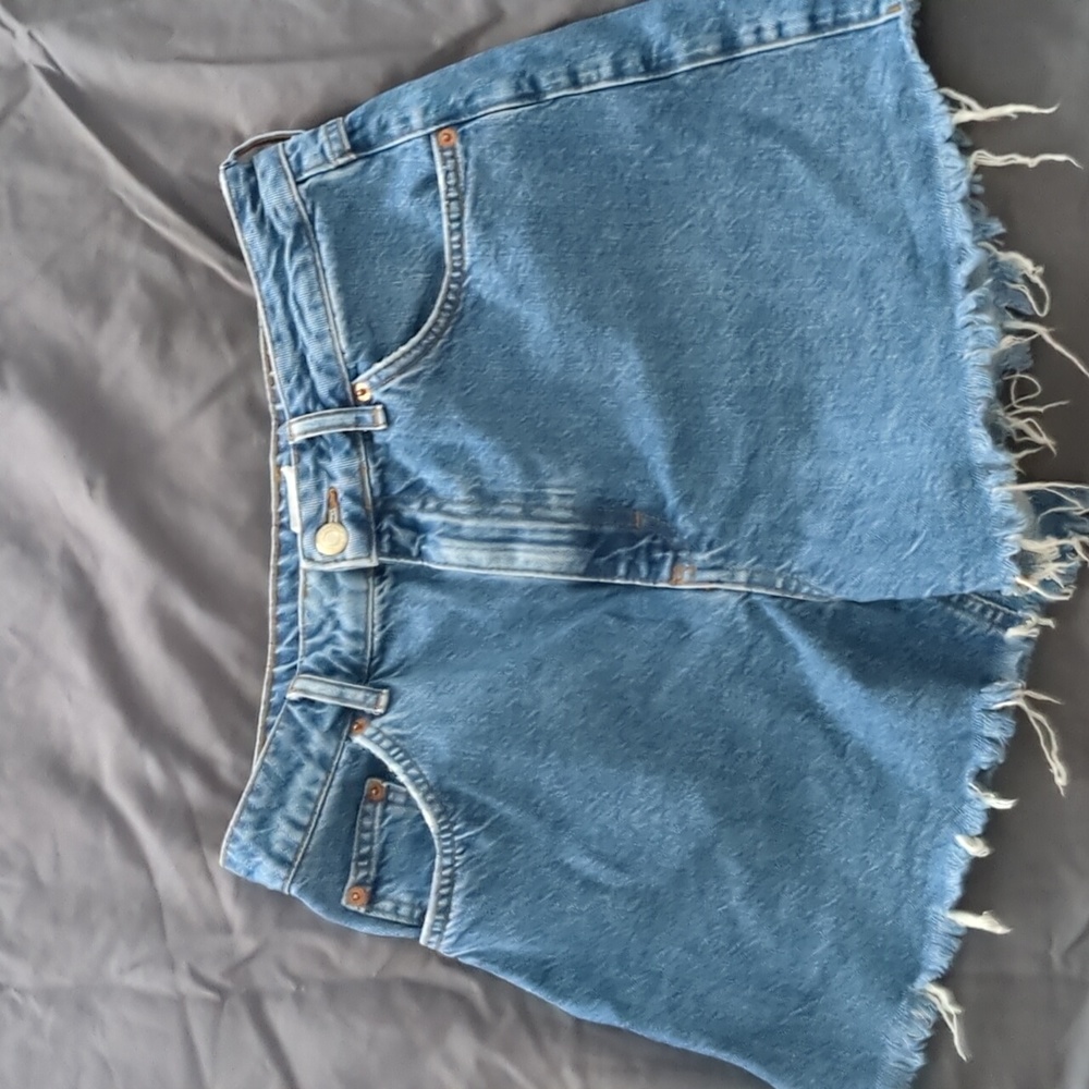 Topshop denim A-line shorts, size 29